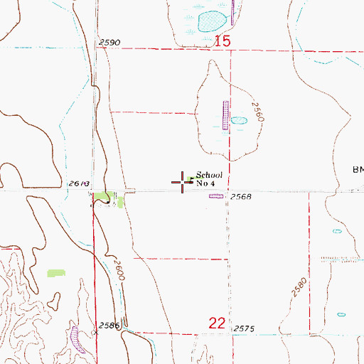 Topographic Map of Bethel Public School, NE