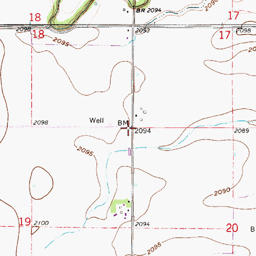 Topographic Map of School Number 4 (historical), NE