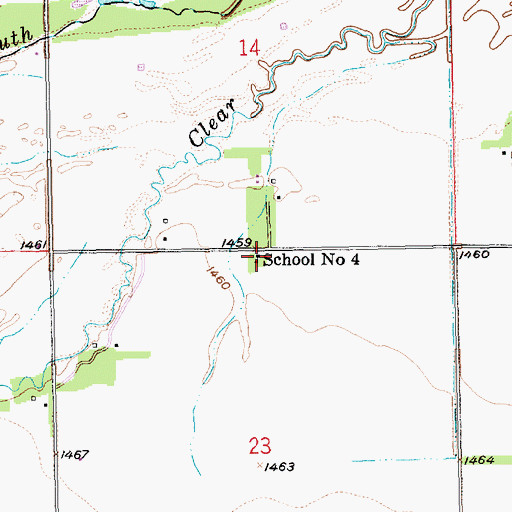 Topographic Map of School Number 4, NE