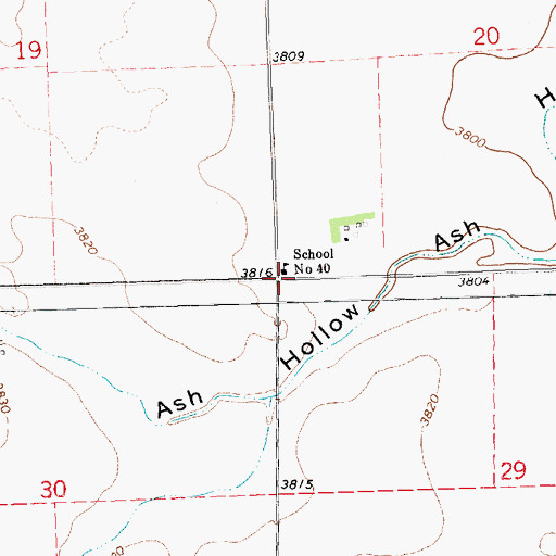 Topographic Map of School Number 40, NE