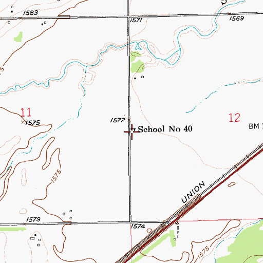 Topographic Map of School Number 40, NE