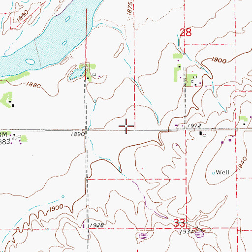 Topographic Map of School Number 40 (historical), NE