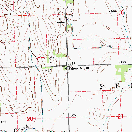 Topographic Map of School Number 40, NE