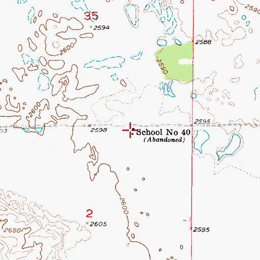 Topographic Map of School Number 40, NE
