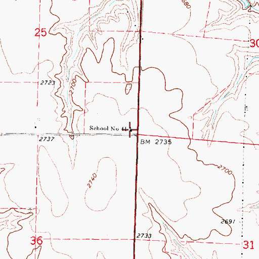 Topographic Map of School Number 41, NE