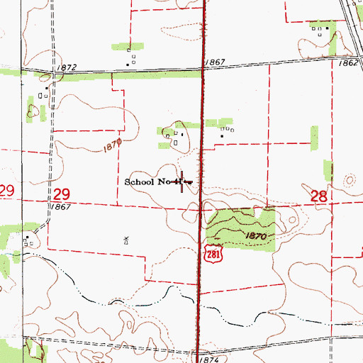 Topographic Map of School Number 41, NE