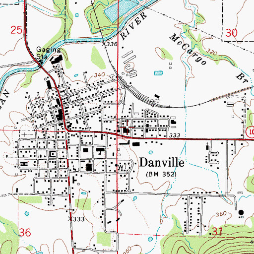 Topographic Map of Yell County Hospital Heliport, AR