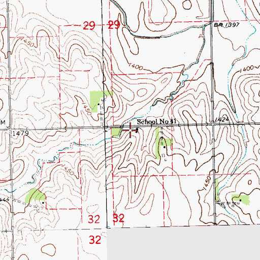 Topographic Map of School Number 41 (historical), NE