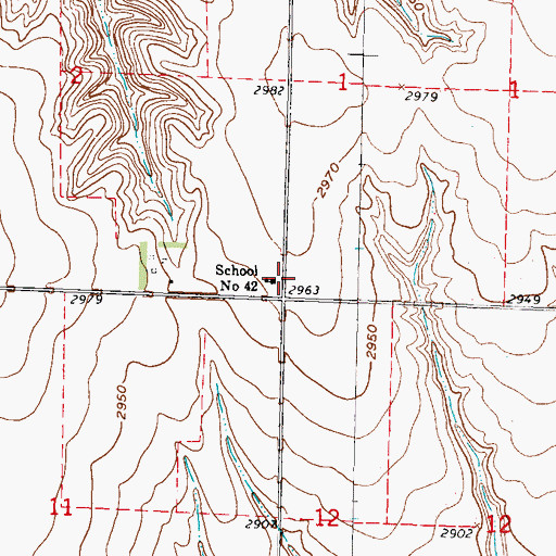 Topographic Map of School Number 42, NE
