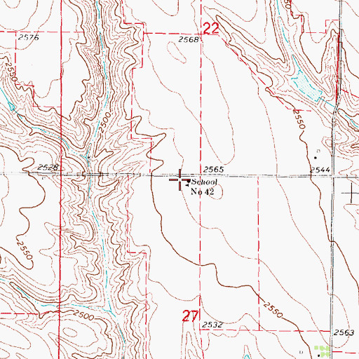Topographic Map of School Number 42, NE