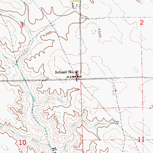 Topographic Map of School Number 42, NE