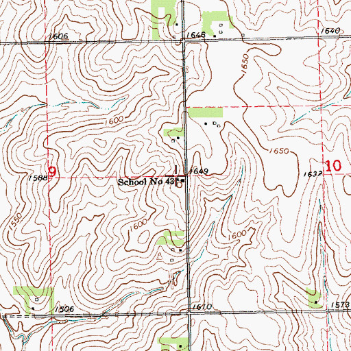 Topographic Map of School Number 43 (historical), NE