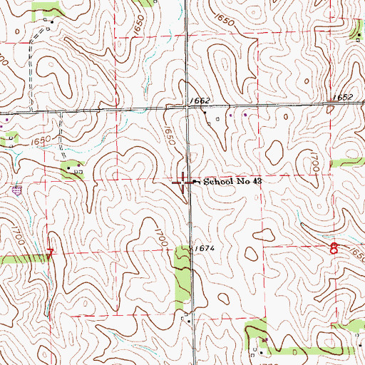 Topographic Map of School Number 43, NE