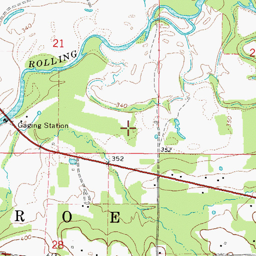 Topographic Map of J Lynn Helms Sevier County Airport, AR