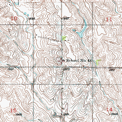 Topographic Map of School Number 44, NE
