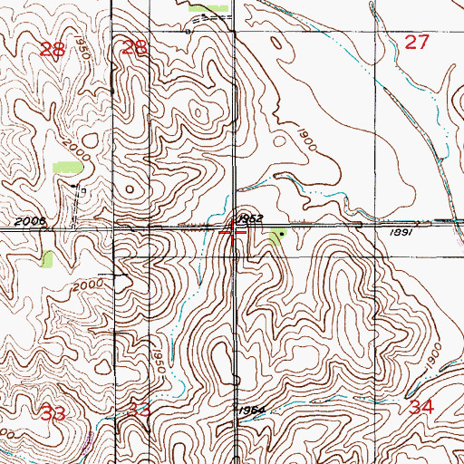Topographic Map of School Number 44 (historical), NE