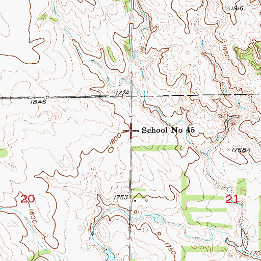 Topographic Map of School Number 45, NE