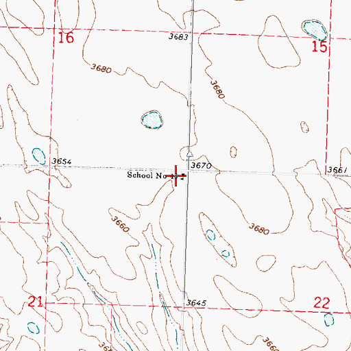 Topographic Map of School Number 46, NE