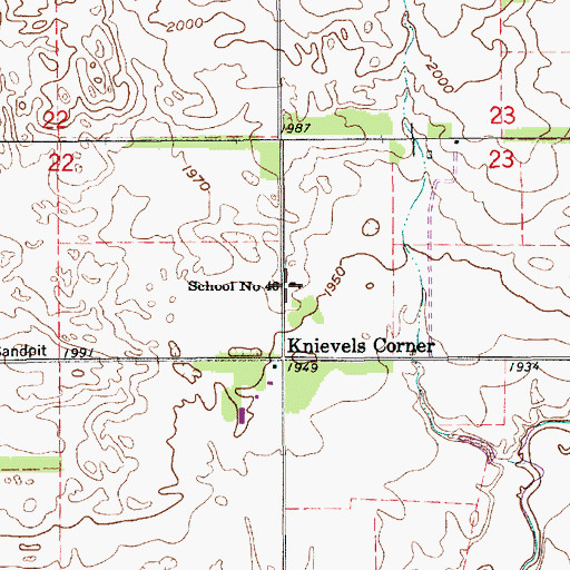 Topographic Map of Sunnybrook Public School, NE
