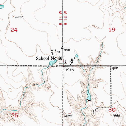 Topographic Map of School Number 46, NE