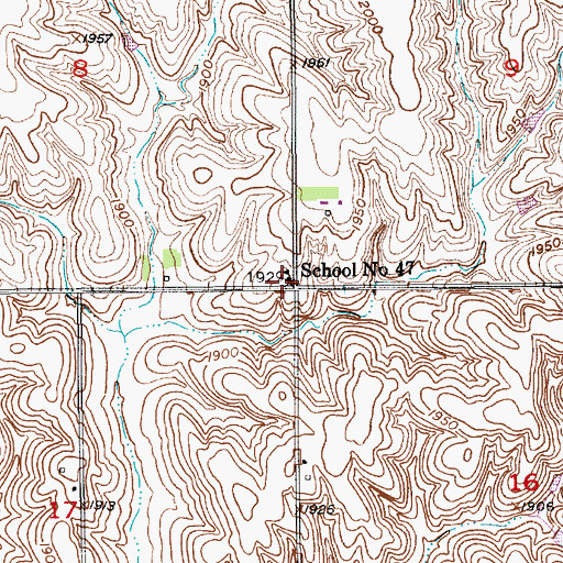 Topographic Map of School Number 47 (historical), NE