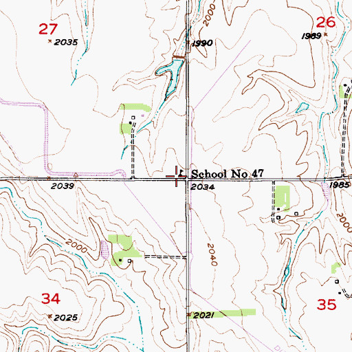 Topographic Map of School Number 47, NE