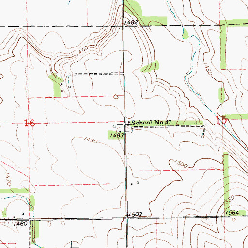 Topographic Map of School Number 47 (historical), NE