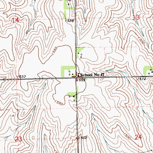 Topographic Map of School Number 47 (historical), NE