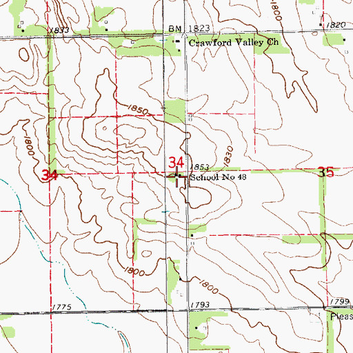 Topographic Map of School Number 48, NE