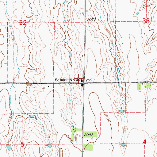 Topographic Map of School Number 48 (historical), NE