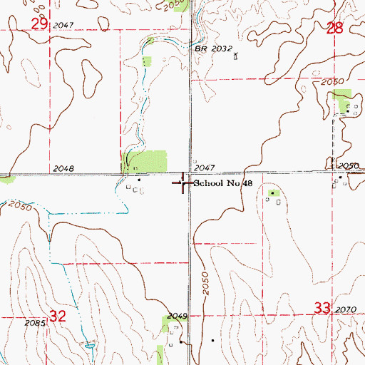 Topographic Map of School Number 48 (historical), NE