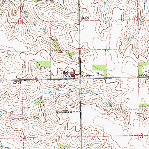 Topographic Map of School Number 48 (historical), NE