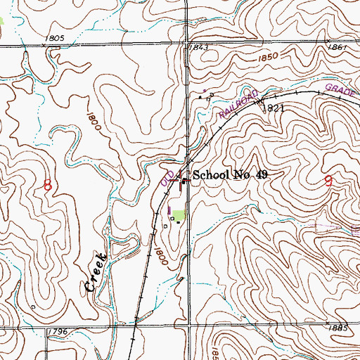 Topographic Map of School Number 49 (historical), NE