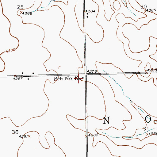 Topographic Map of School Number 49, NE