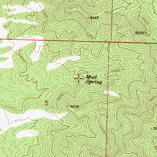Topographic Map of Mud Spring, AZ