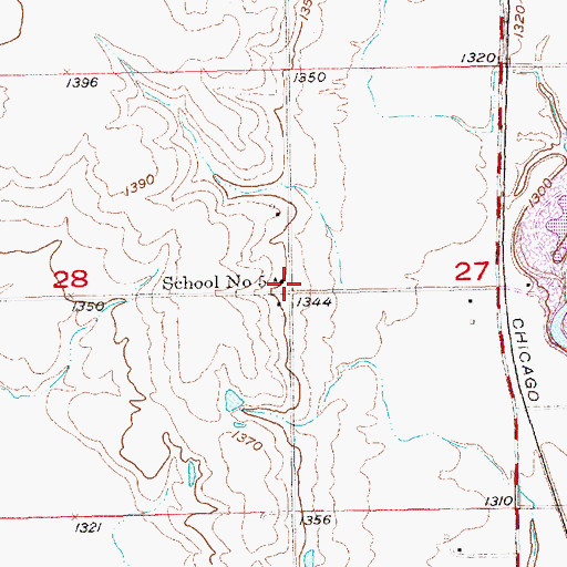 Topographic Map of School Number 5, NE