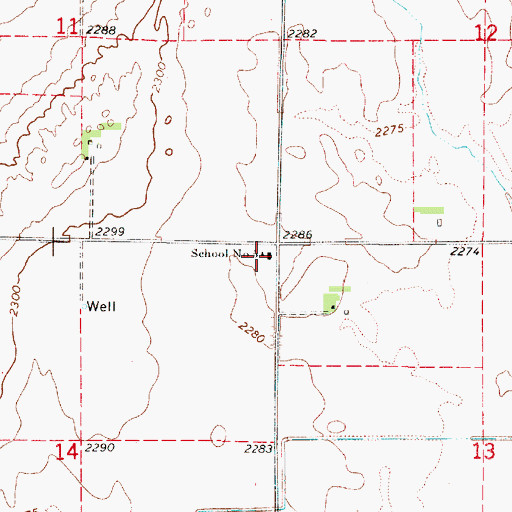 Topographic Map of School Number 5, NE