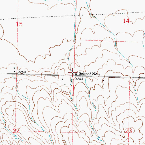 Topographic Map of School Number 5, NE