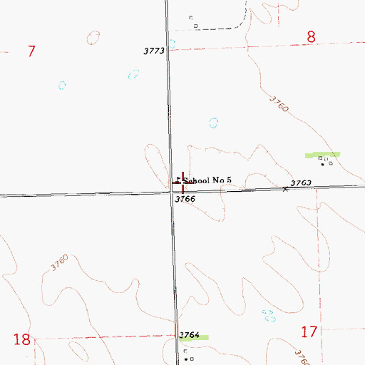Topographic Map of School Number 5, NE