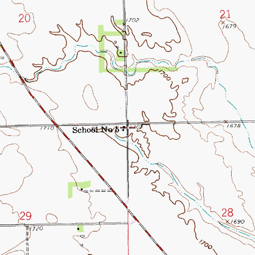Topographic Map of School Number 5 (historical), NE