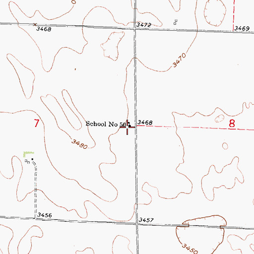 Topographic Map of School Number 50, NE