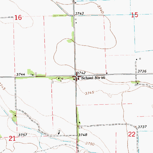 Topographic Map of School Number 50, NE
