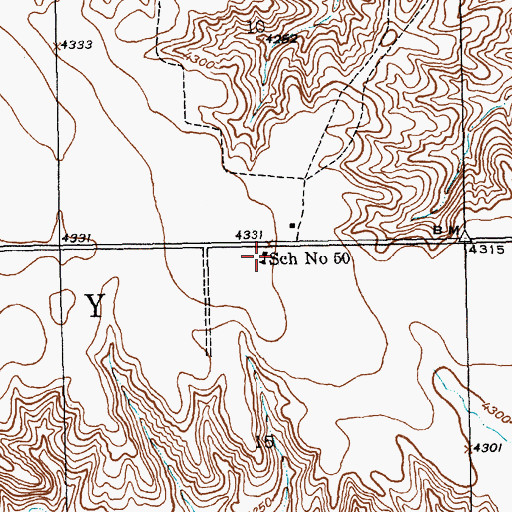 Topographic Map of School Number 50, NE