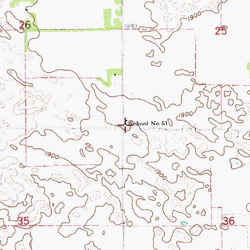 Topographic Map of School Number 51, NE