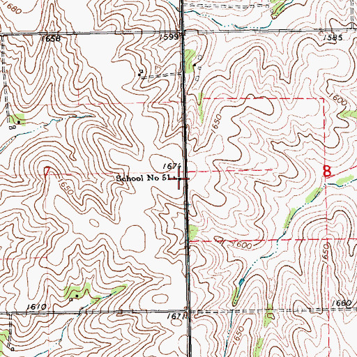 Topographic Map of School Number 51 (historical), NE