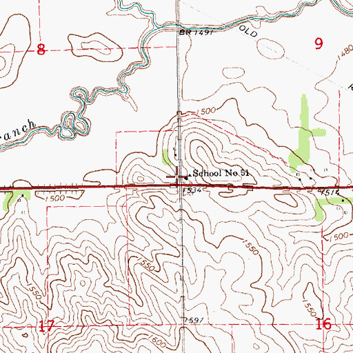 Topographic Map of School Number 51, NE