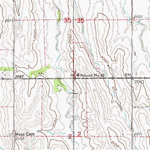 Topographic Map of School Number 52, NE