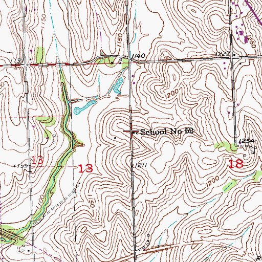 Topographic Map of School Number 52, NE