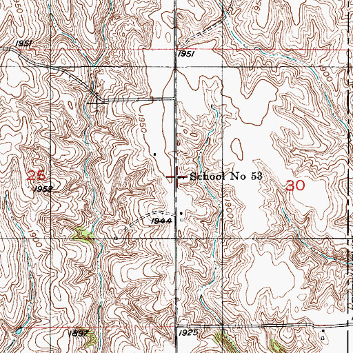 Topographic Map of School Number 53, NE