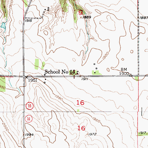 Topographic Map of School Number 53, NE